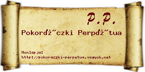 Pokoráczki Perpétua névjegykártya